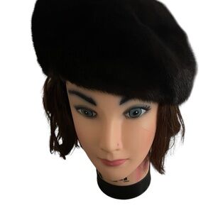 Vintage Josephine Tripoli Mink  Fur Hat